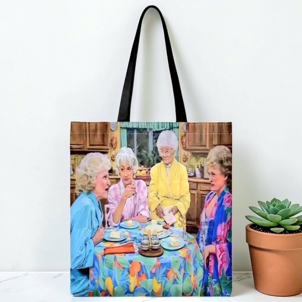 Golden Girls Large Canvas Tote Bag • NEW WITH TAGS